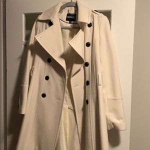 Express winter white pea coat